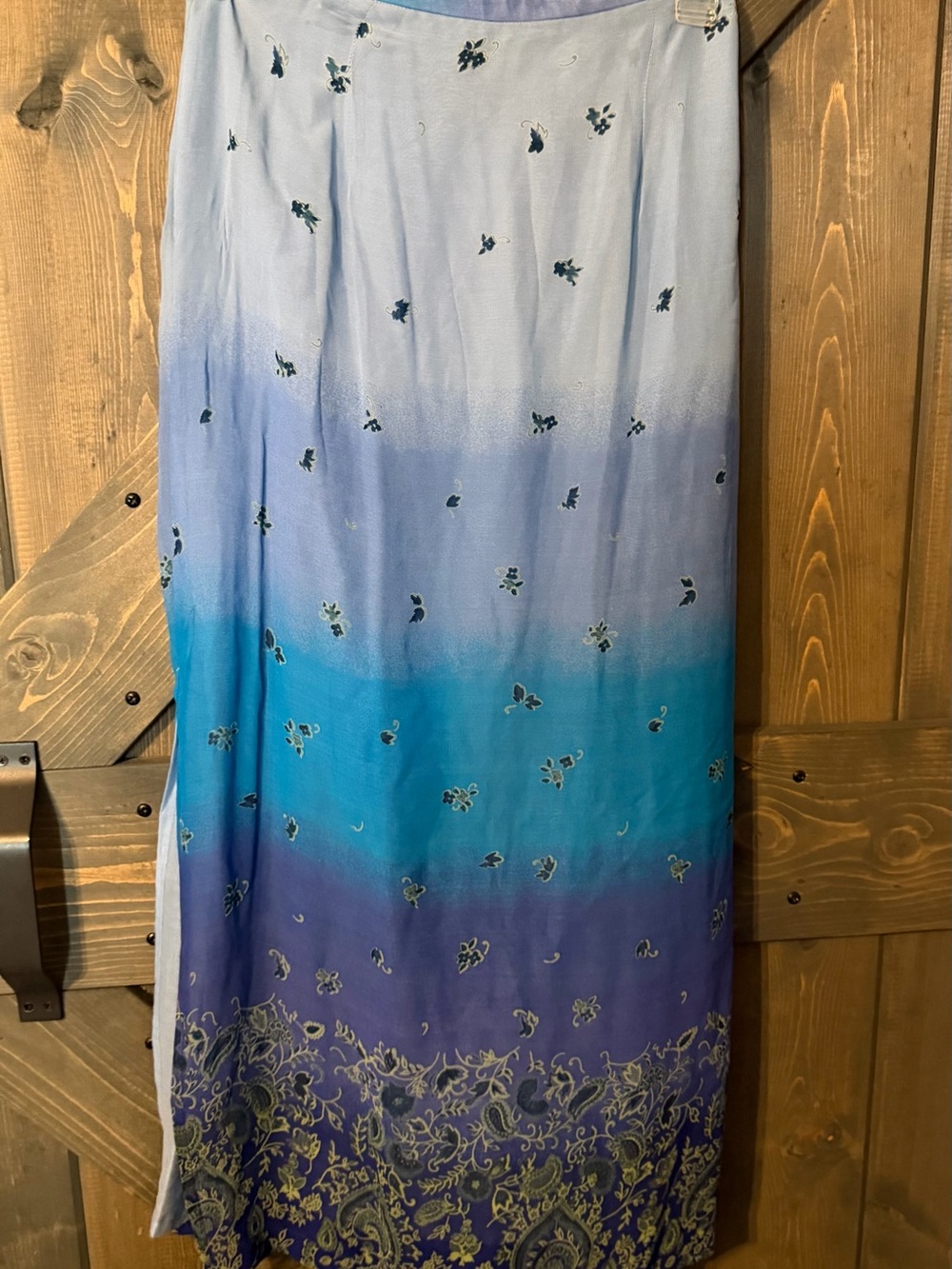 Requirements Vintage Ombré Design Maxi Skirt Small